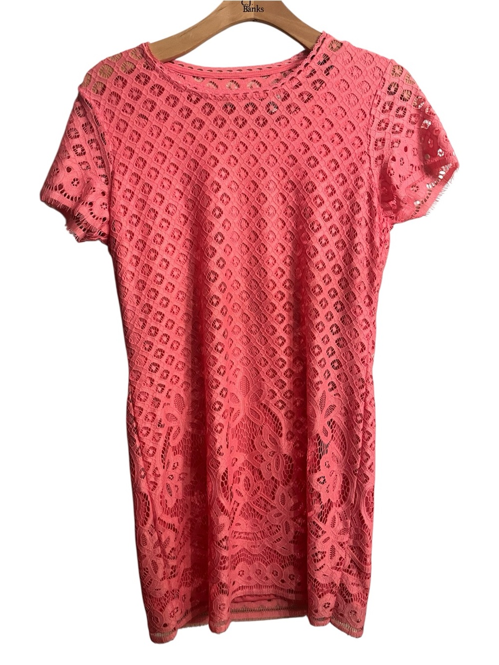 Isaac Mizrahi Coral Lace Short-Sleeve Tunic Dress